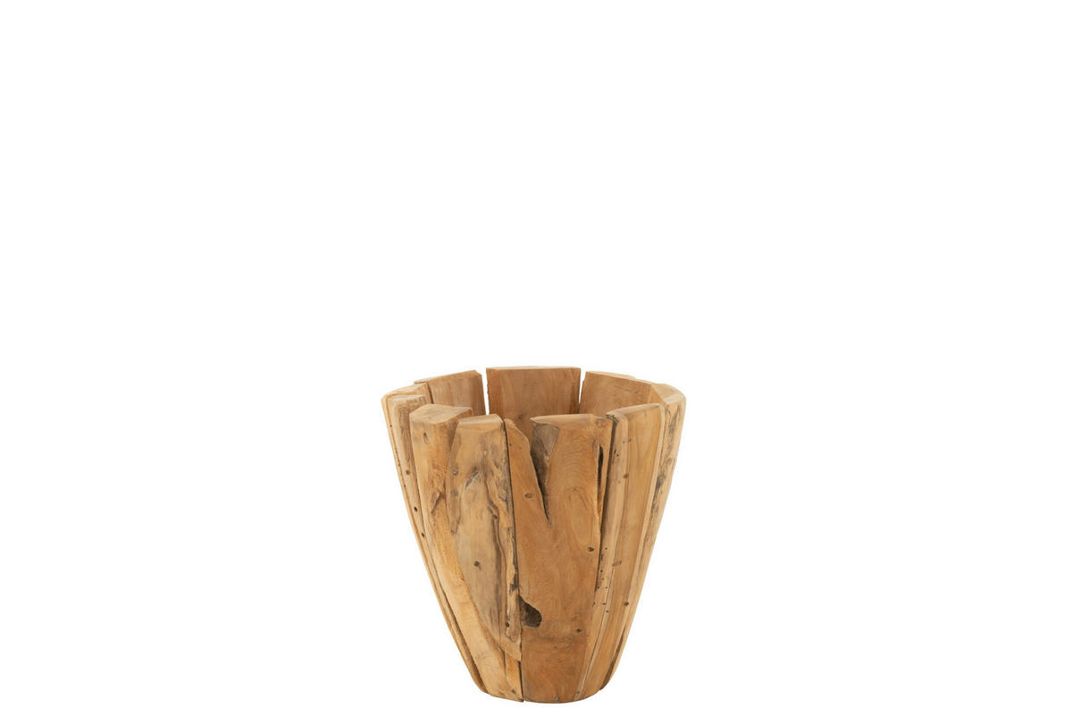 BLUMENTOPF JACK - Holz - Natürliche - M - Ø 35 cm - Naturfarben, Holz (35/40cm) - J-Line