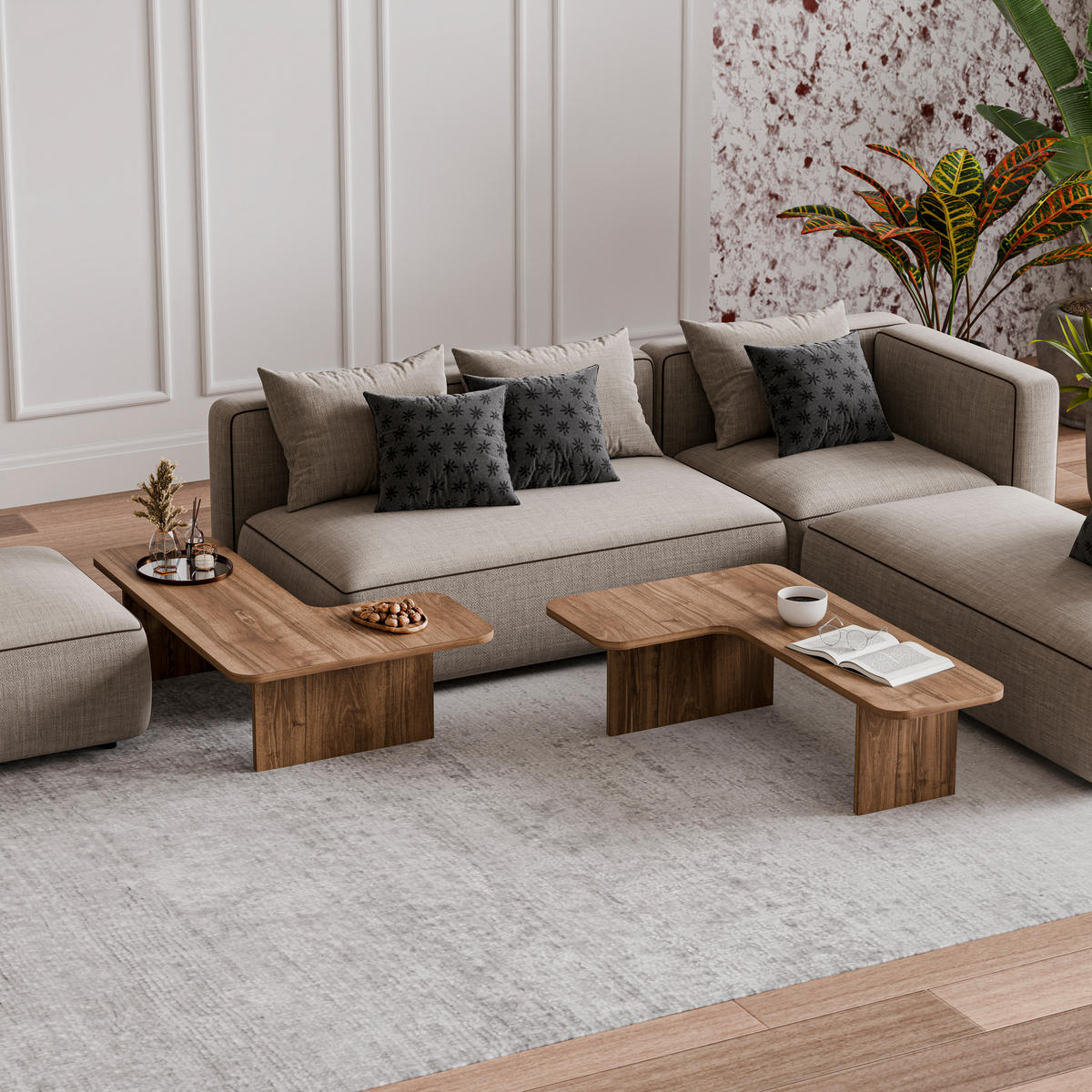 COUCHTISCH Toro Walnuß - Walnussfarben, Holzwerkstoff (89/58/28cm) - Decorotika