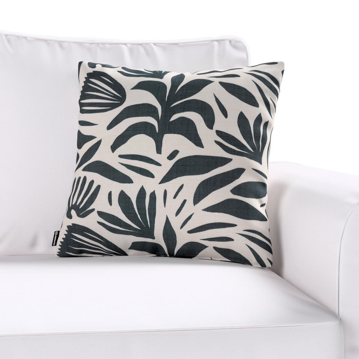 KISSENHÜLLE Botanic schwarz- weiss, 43x43 cm - Schwarz, Textil (43/43cm) - Dekoria