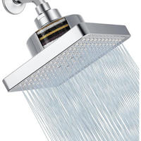 KOPFBRAUSE mit Filter 6 Zoll Chrom - Silberfarben, Metall (15.2/12.7/15.2cm)