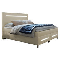 BOXBETT Enter LED - Naturfarben, Holz (160/200cm) - MIRJAN24