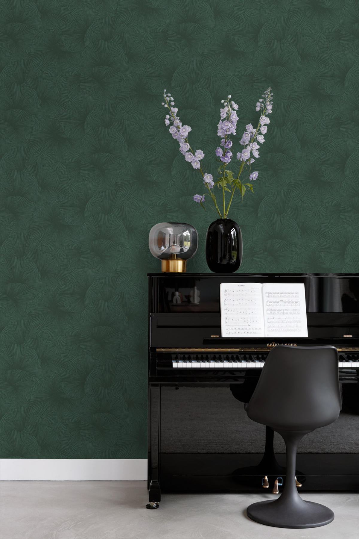 TAPETE 3D Muster Blätter 50 x 900 cm - Grün, Papier (50/900cm) - Origin Wallcoverings