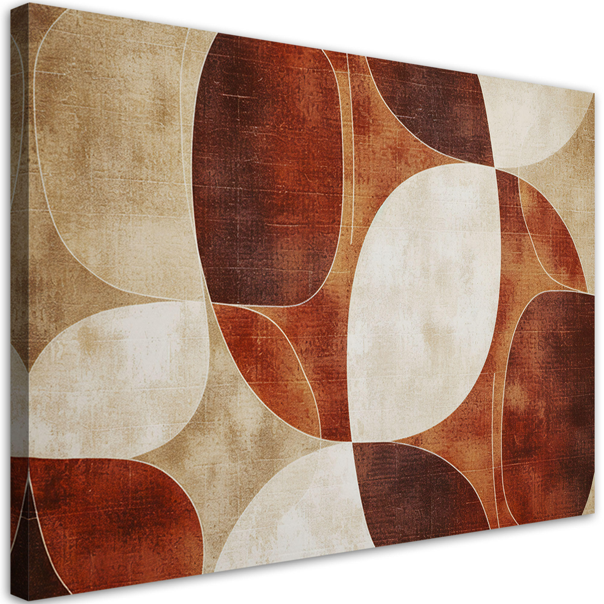 LEINWANDBILD Beige Vintage Abstraktion 120x80cm - Braun, Textil (120/80cm) - Feeby