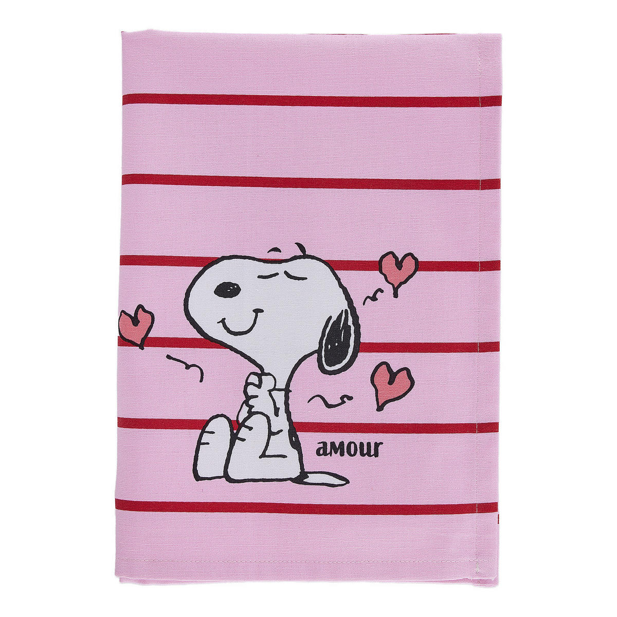 GESCHIRRTUCH Peanuts gestreift - Pink, Textil (38/54cm) - Butlers