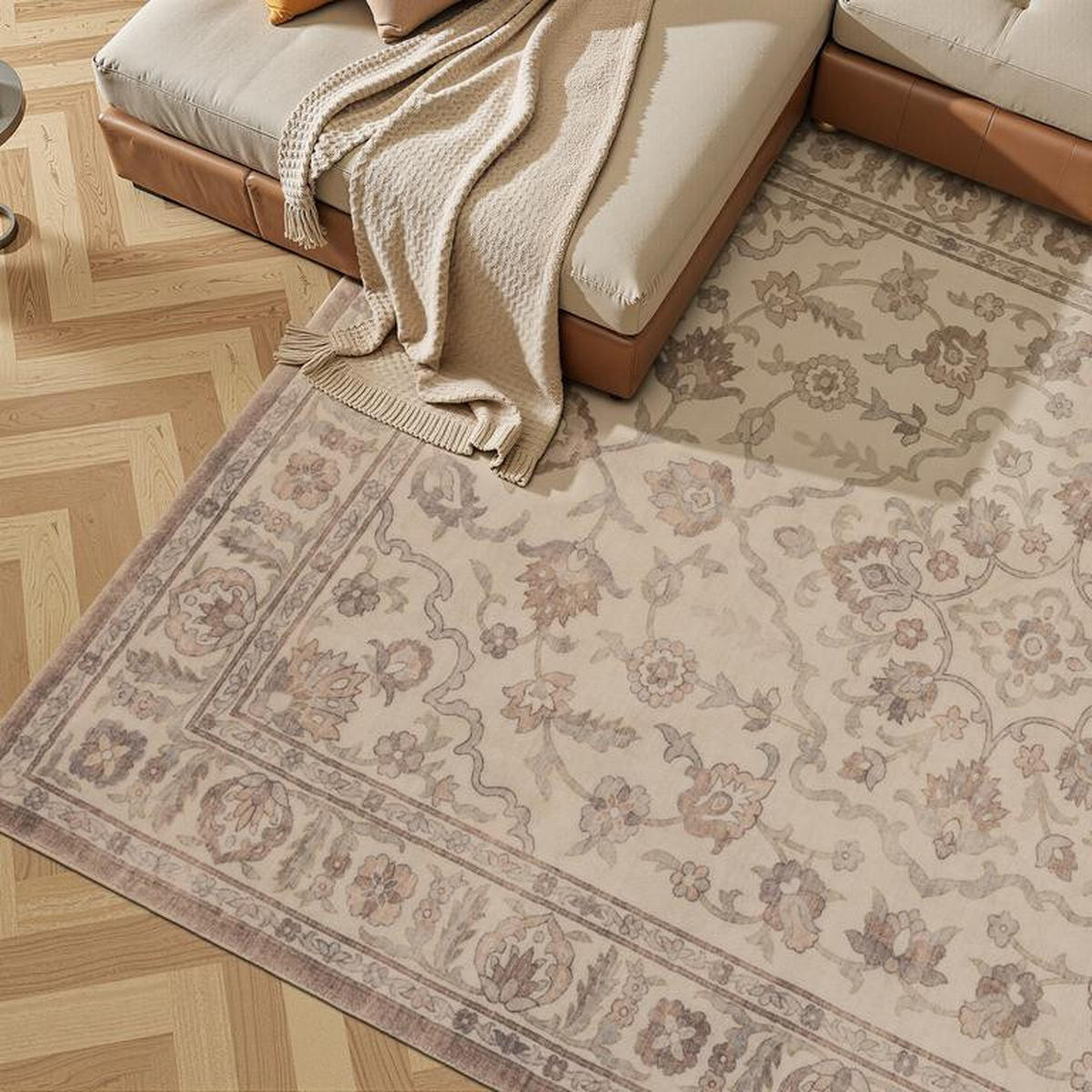 VINTAGE-TEPPICH Mastic Beige/Terra 200x290 cm - Multicolor, Textil (200/290cm) - Vercai Rugs