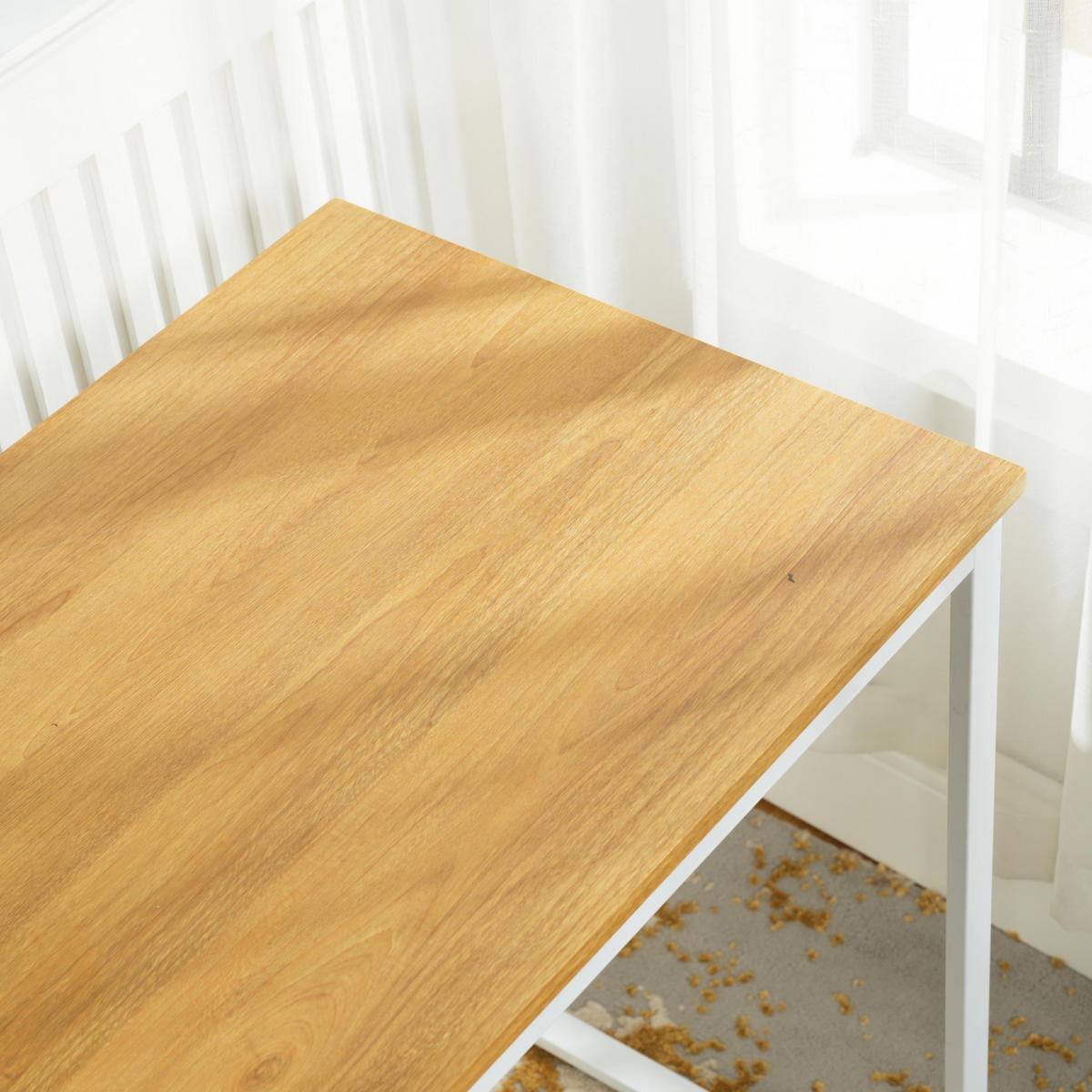 SCHREIBTISCH Beige - Beige/Weiß, Karton/Holzwerkstoff (50/110/75cm) - Urban Meuble