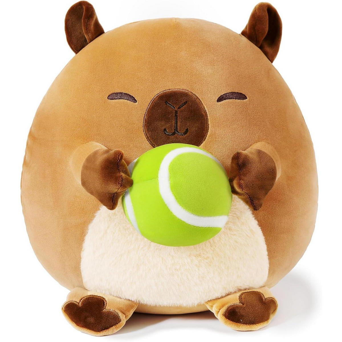 PLÜSCHTIER Capybara mit Tennis 35 cm - Braun, Textil (30/30cm)