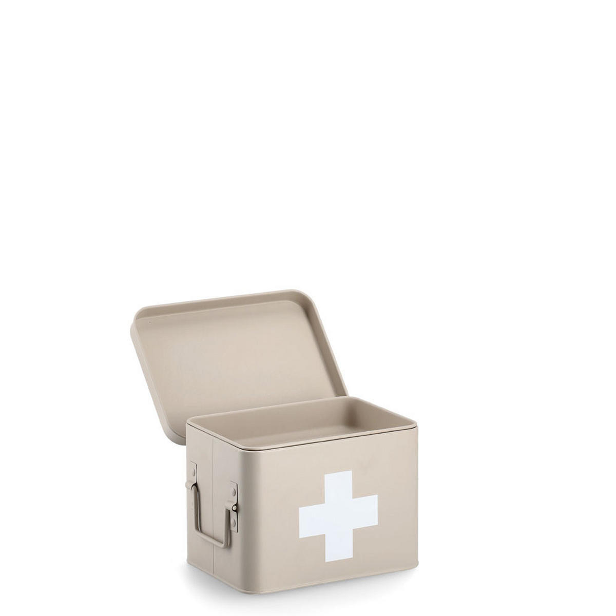 VERBANDSKASTEN in Dosenform 22,5/16,5/15,5 cm - Beige, Metall (16.5/15.5/22.5cm) - ZELLER