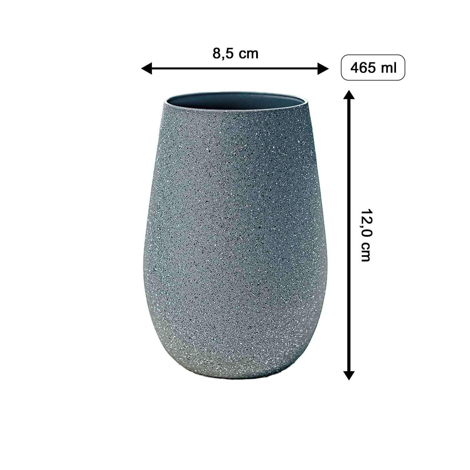 BECHER Stones kiesel 465 ml 6er Set - Hellgrau, Glas (0.465L) - Stölzle Lausitz