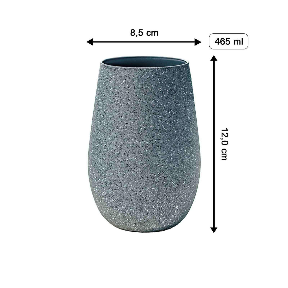 BECHER Stones kiesel 465 ml 6er Set - Hellgrau, Glas (0.465L) - Stölzle Lausitz