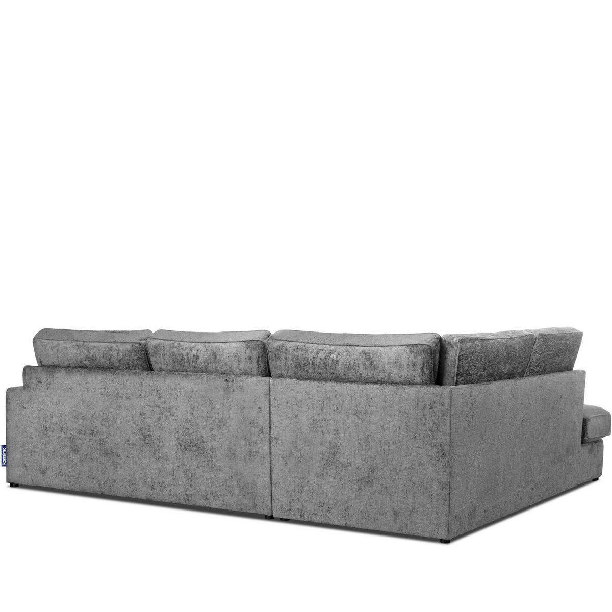 ECKSOFA LINKS IMPERA Modern 4/5 Sitzer, Dunkelgrau - Dunkelgrau, Textil (314/224cm) - KONSIMO®