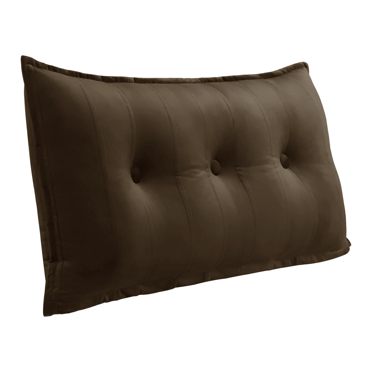 RÜCKENKISSEN Samtlook Braun 100 cm - Braun, Textil (45/100cm) - Vercart