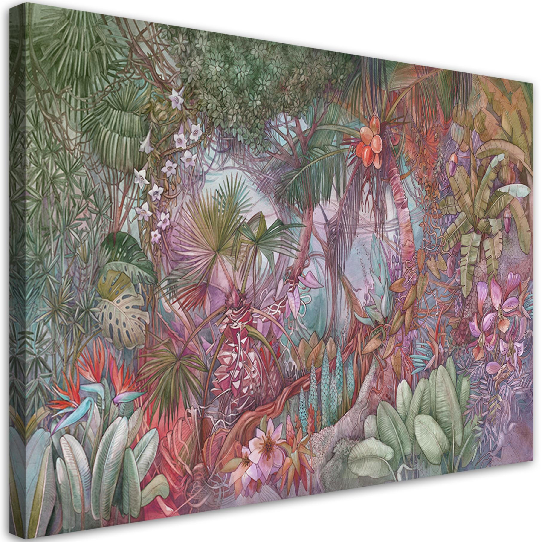 WANDBILD tiefer dschungel - Grün, Textil (60/40cm) - Feeby