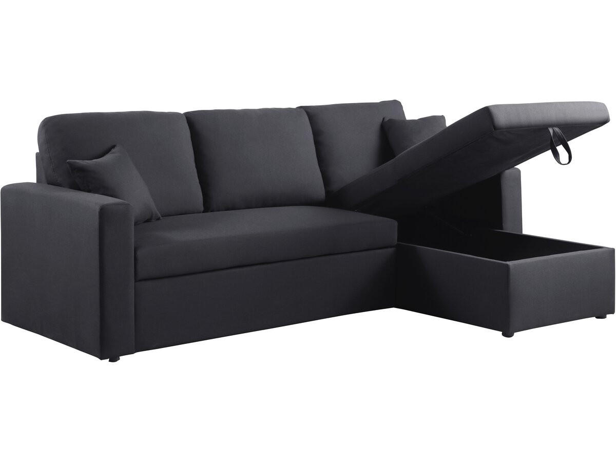 ECKSOFA alain Schwarz - Schwarz, Textil (145/221cm) - Habitat Garten