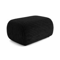 HOCKER Sitzpouf Für Wohnzimmer, Cordstoff Tilia, Schwarz, BIS - Schwarz, Holz (64/40/40cm) - Kaiser Möbel