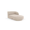 CHAISELONGUE rechts Miley aus Chenille-Stoff beige - Beige, Textil (90/70/156cm) - Micadoni
