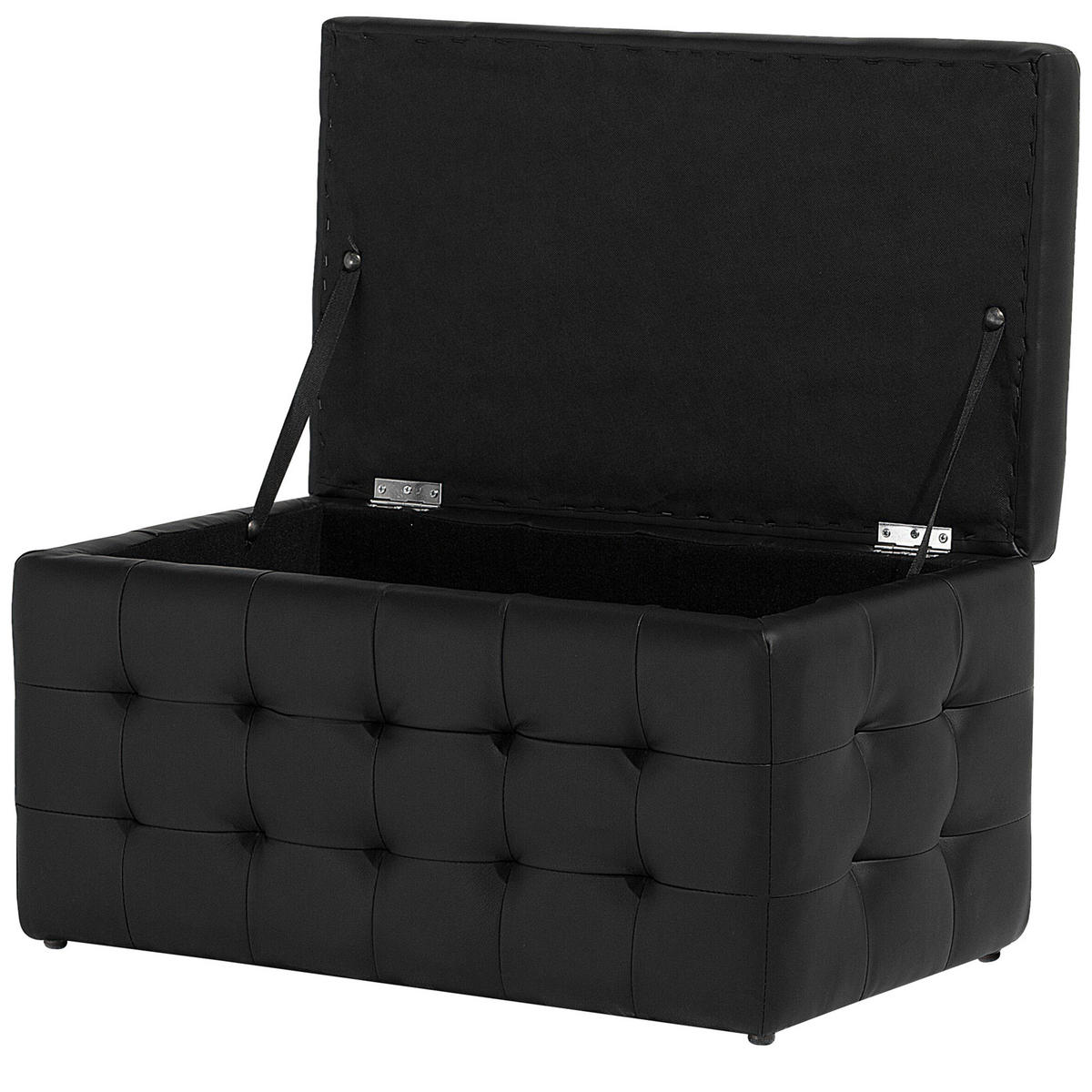 TRUHENBANK Michigan 42/72/40 cm - Schwarz, Kunststoff (72/40/42cm) - Beliani