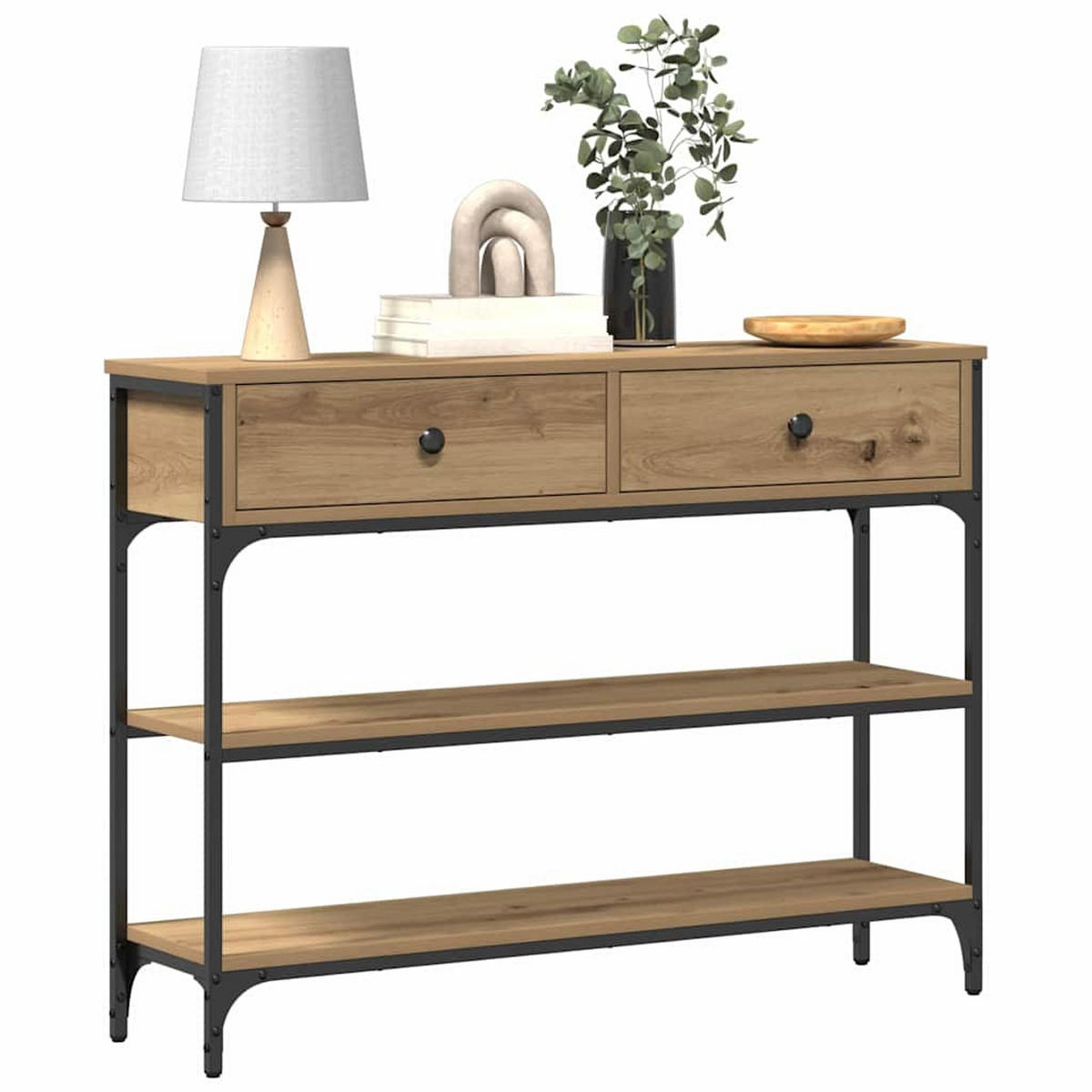 KONSOLENTISCH Artisan-Eiche 100/25/75 Cm Holzwerkstoff - Braun, Holzwerkstoff (100/25/75cm) - vidaXL