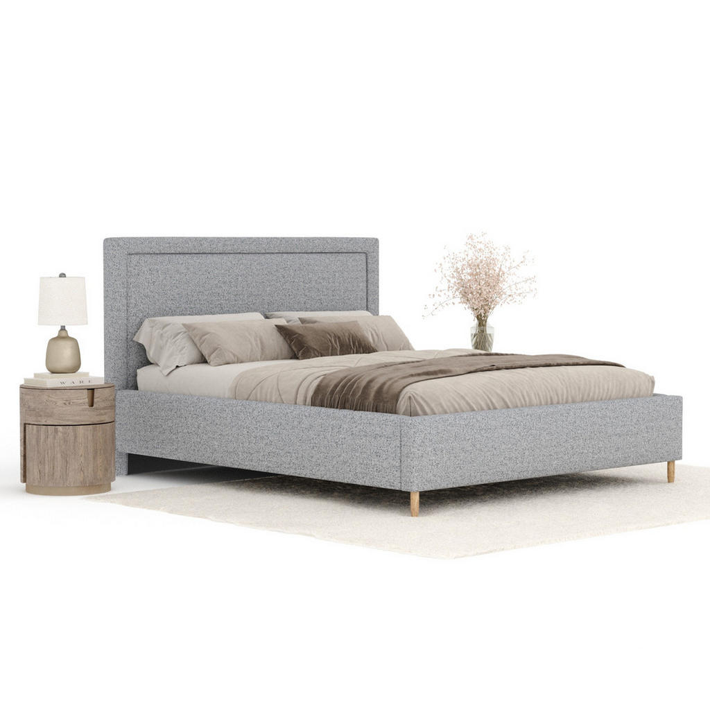Thumbnail - Maison de Reve Polsterbett, Grau, Textil, Buche, Kiefer, 180x200 cm, Oeko-Tex® Standard 100, FSC 100%, Made in EU, Schla...