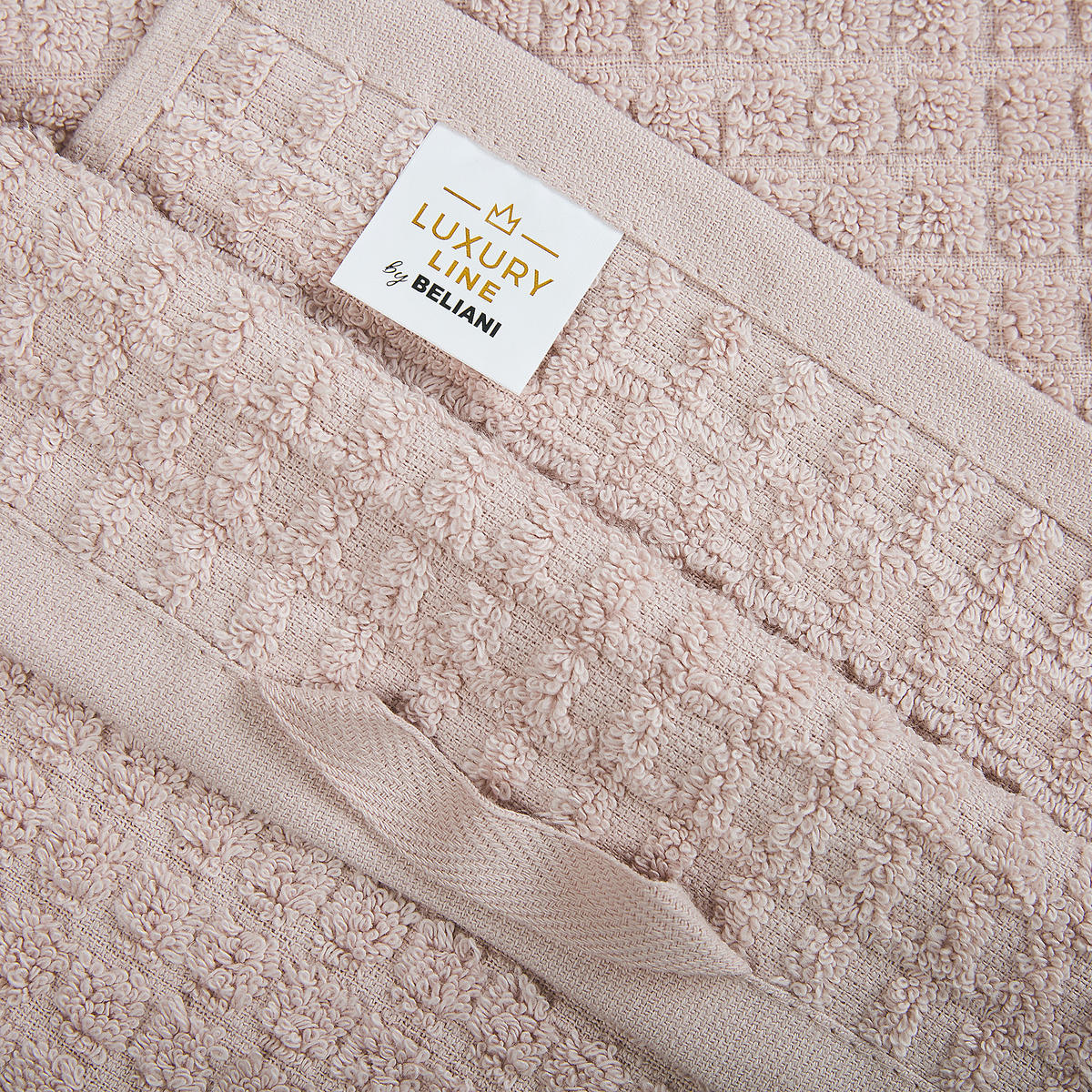BADEHANDTUCH 9-teilig Rosa Atai - Pink, Textil (70/140cm) - Beliani