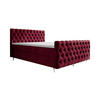 BOXBETT CHESTER PLUS 200x200, mit Matratze H3 und Topper, Monolith 59 - Rot, Holz/Textil (200/200cm) - Bedante