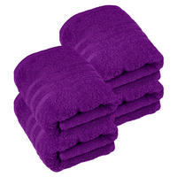 HANDTUCH 50x100 cm London Aubergine Lila 4er Set - Aubergine, Textil (50/100cm) - Lashuma