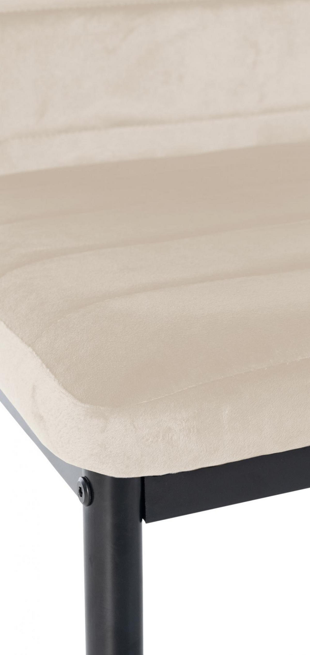STUHL Samt creme - Creme, Textil/Metall (41.5/99/40cm) - CLP
