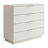 KOMMODE LINA KASCHMIR 95 mit LED-Beleuchtung auf Sockel Silber Chrom - Kaschmir, Holzwerkstoff (95/84/40cm) - Lookway
