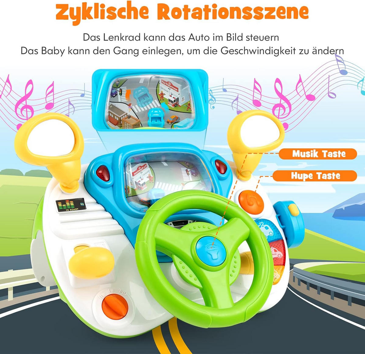 DRIVER Toy Cars für Kinder mit Stuhl Weiß - Weiß, Metall (47/55/47cm) - COSTWAY