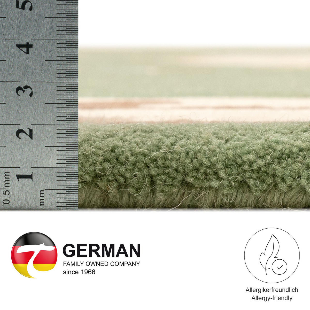 HANDTUFTTEPPICH Bloomingville 190x300 cm - Grün, Textil (190/300cm) - THEKO