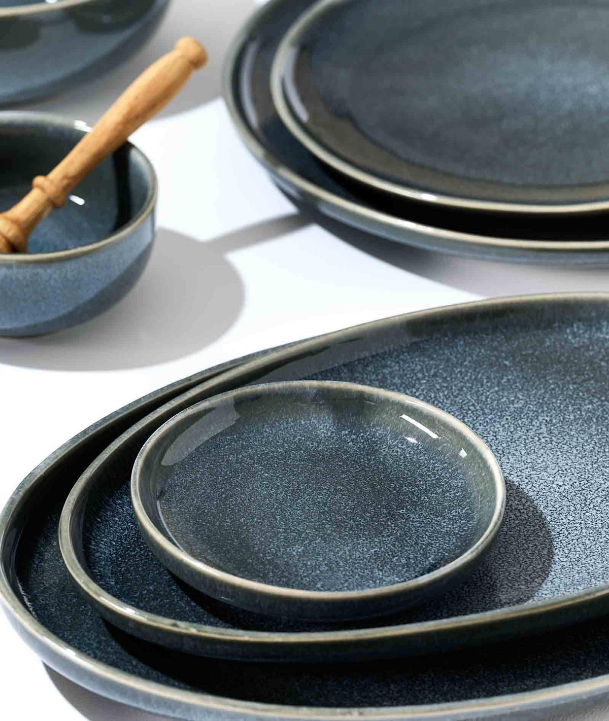 SERVIERPLATTENSET Eda grau 2er Set - Grau, Keramik (1/1/1cm) - Ritzenhoff Breker