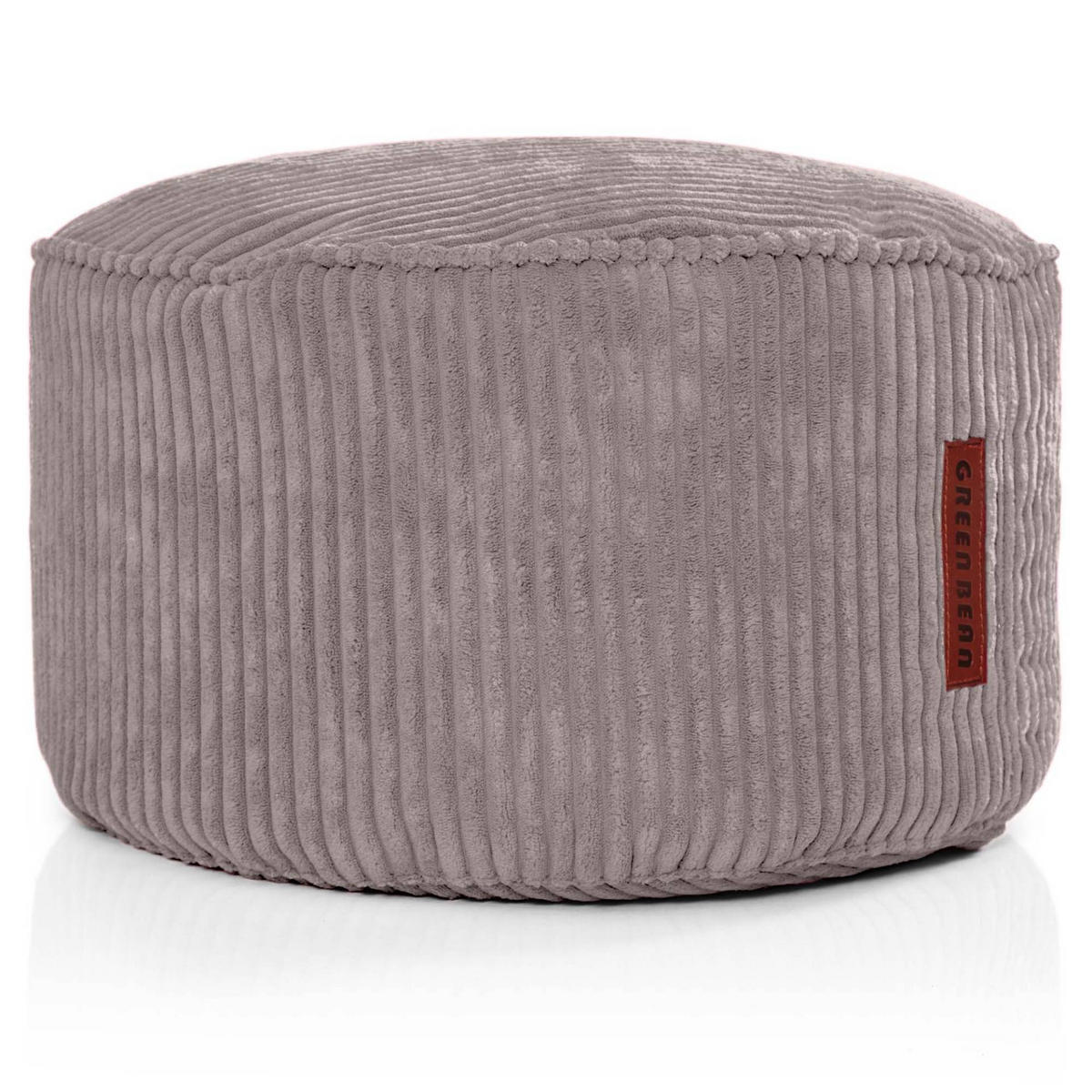 SITZSACK-HOCKER Pouf "Cord" 45x25cm - Grau, Textil (45/25/45cm) - Green Bean