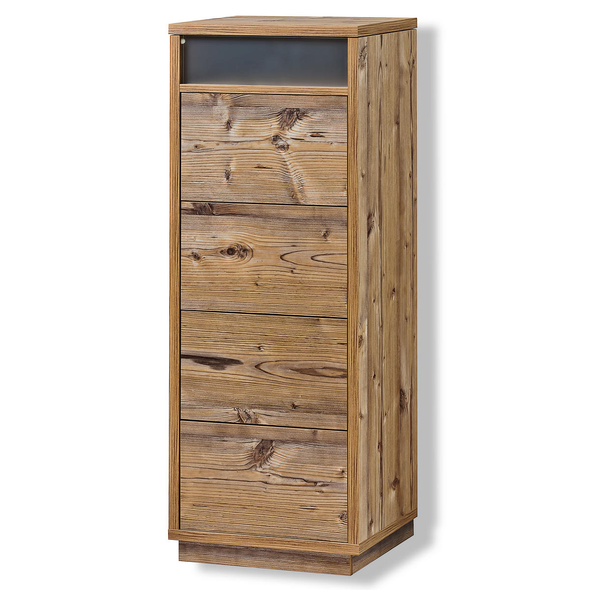 KOMMODE Eyecatcher farbige Schubkastenkommode mit Klappdeckel und Ablagefach - Fichtefarben, Holzwerkstoff (40/110/39cm) - Aileenstore