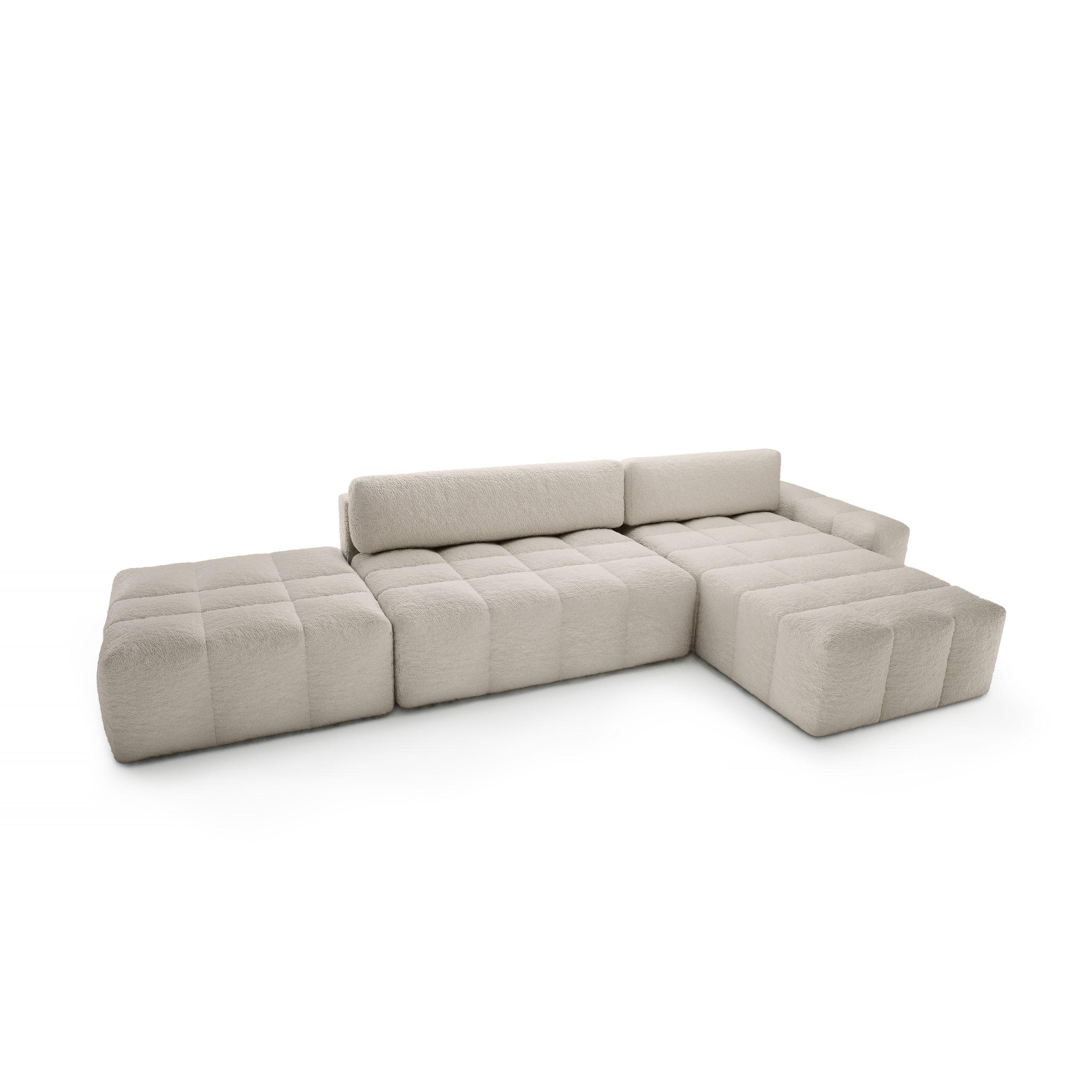 ECKSOFA mit Schlaffunktion Liptitz La, Beige - Beige, Textil (100/363cm) - Fedve