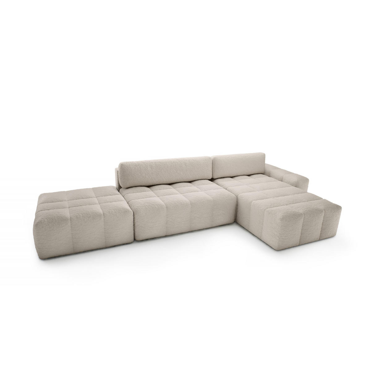 ECKSOFA mit Schlaffunktion Liptitz La, Beige - Beige, Textil (100/363cm) - Fedve