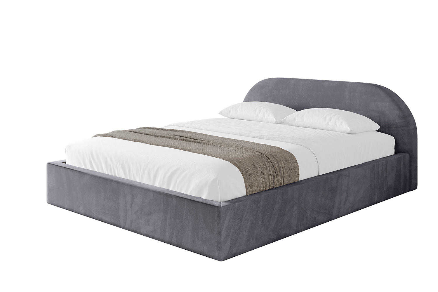 POLSTERBETT mit Bettkasten und Lattenrost, Bett mit Matratze H3/H4 - TIVON-V1 120x200 Dunkelgrau - Dunkelgrau, Holzwerkstoff/Textil (120/200cm) - ALTDECOR