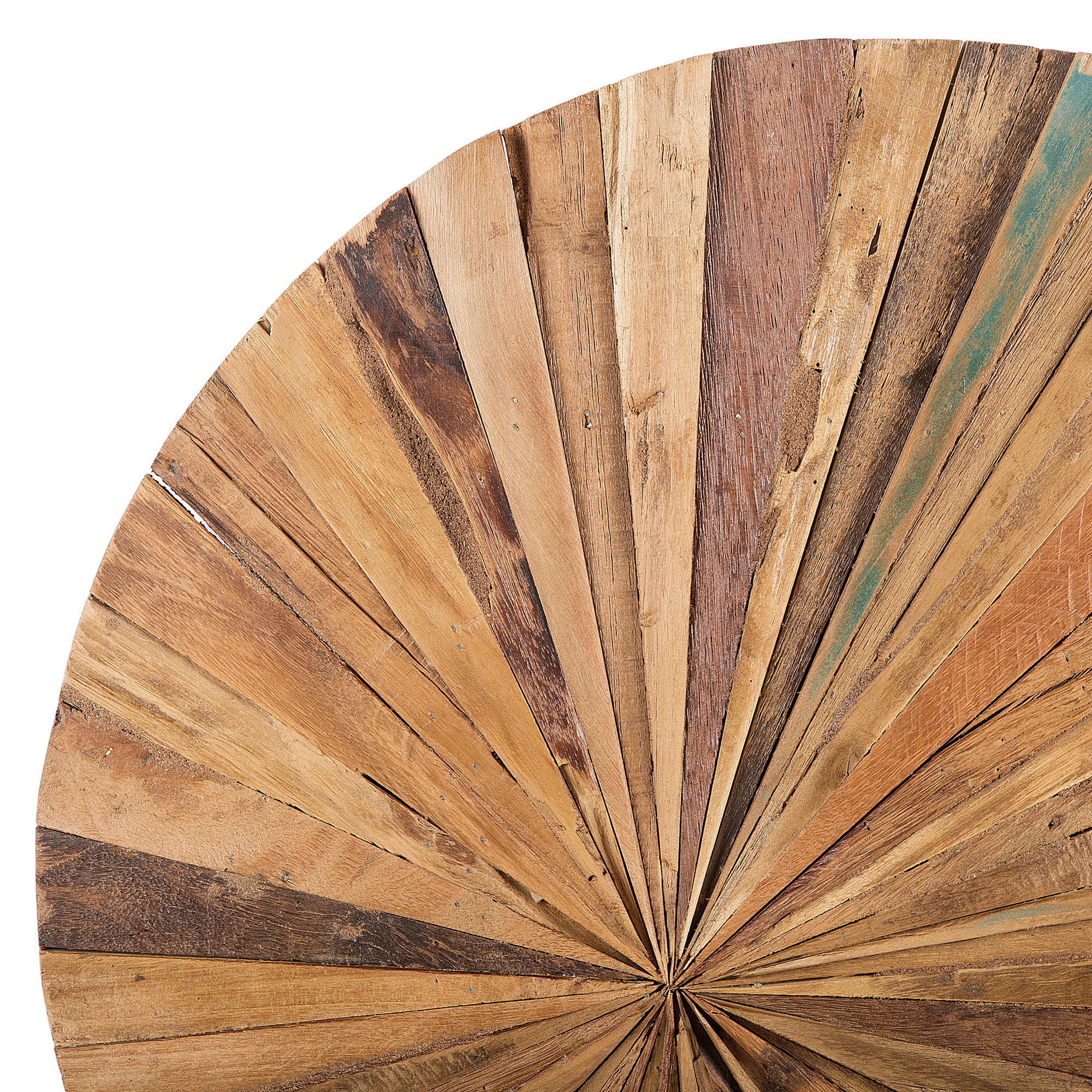 WANDDEKORATION Teakholz heller holzfarbton Morelia - Hellbraun, Holz (60/60/60cm) - Beliani