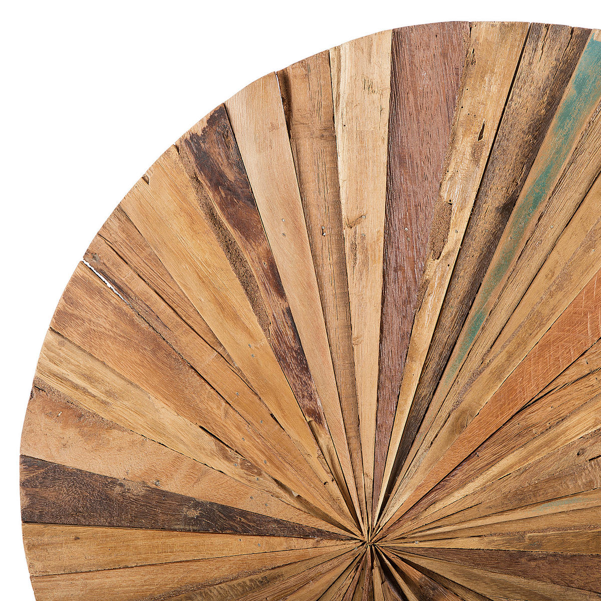 WANDDEKORATION Teakholz heller holzfarbton Morelia - Hellbraun, Holz (60/60/60cm) - Beliani