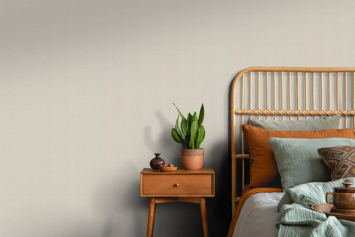 TAPETE Leinen-Optik 53 cm x 10 m - Beige, Papier (53/1000cm) - Sanders & Sanders