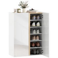SCHUHSCHRANK DE-09717 mit Soft-Close und 6 Stufen Weiß - Weiß, Holzwerkstoff (70/95/33.5cm) - ComfortXL