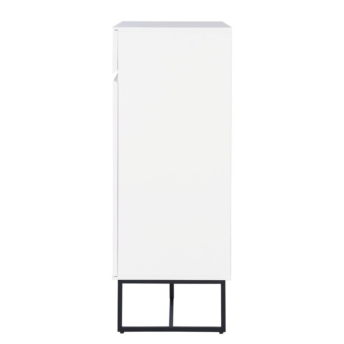 SCHUHKOMMODE mit Schubladen - Schwarz/Weiß, Holzwerkstoff/Metall (80/105/40cm) - home24