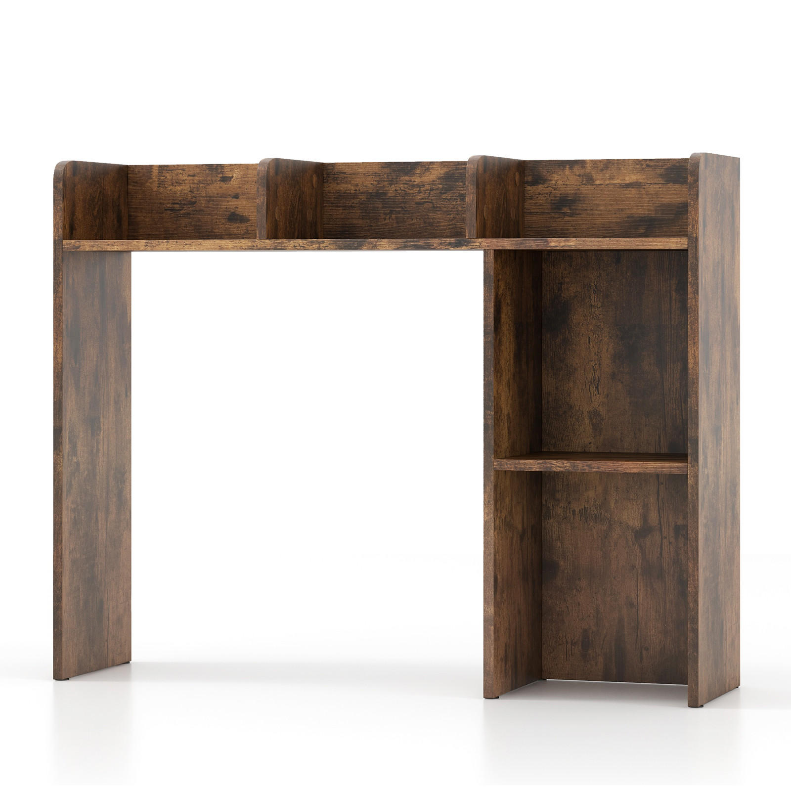 SCHREIBTISCHREGAL Braun - Braun, Holz (94/25/74cm) - COSTWAY