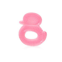 BEISSRING Ente rosa mit Wasser gefüllt, Zahnhilfe, Kühlbeißring, ab 3 Monaten - Rosa, Kunststoff (8/9cm) - Lorelli