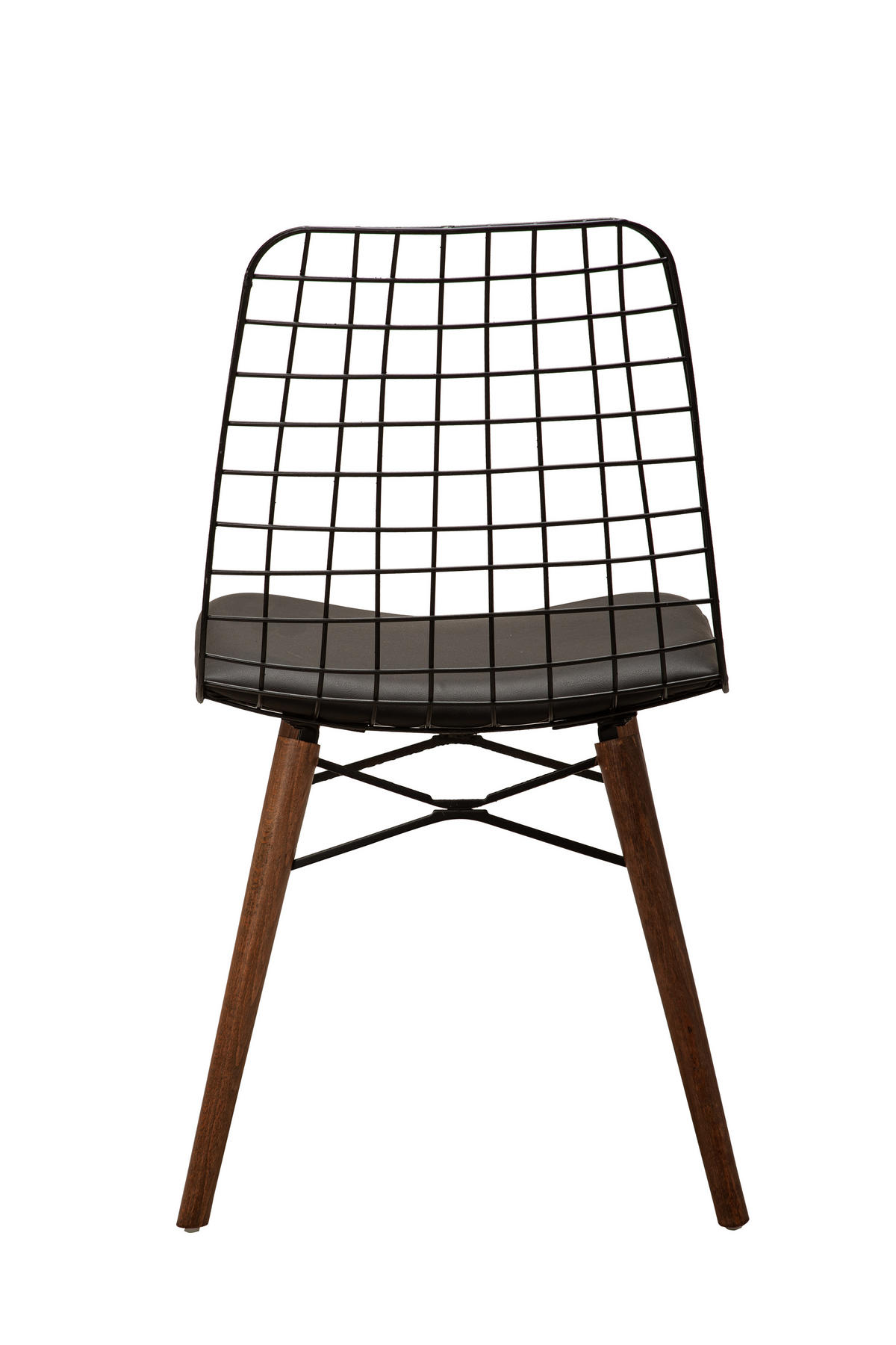 STUHL SHEFFIELD mit Metallgestellt - Schwarz, Leder/Metall (43/78/46cm) - Stuhlmann