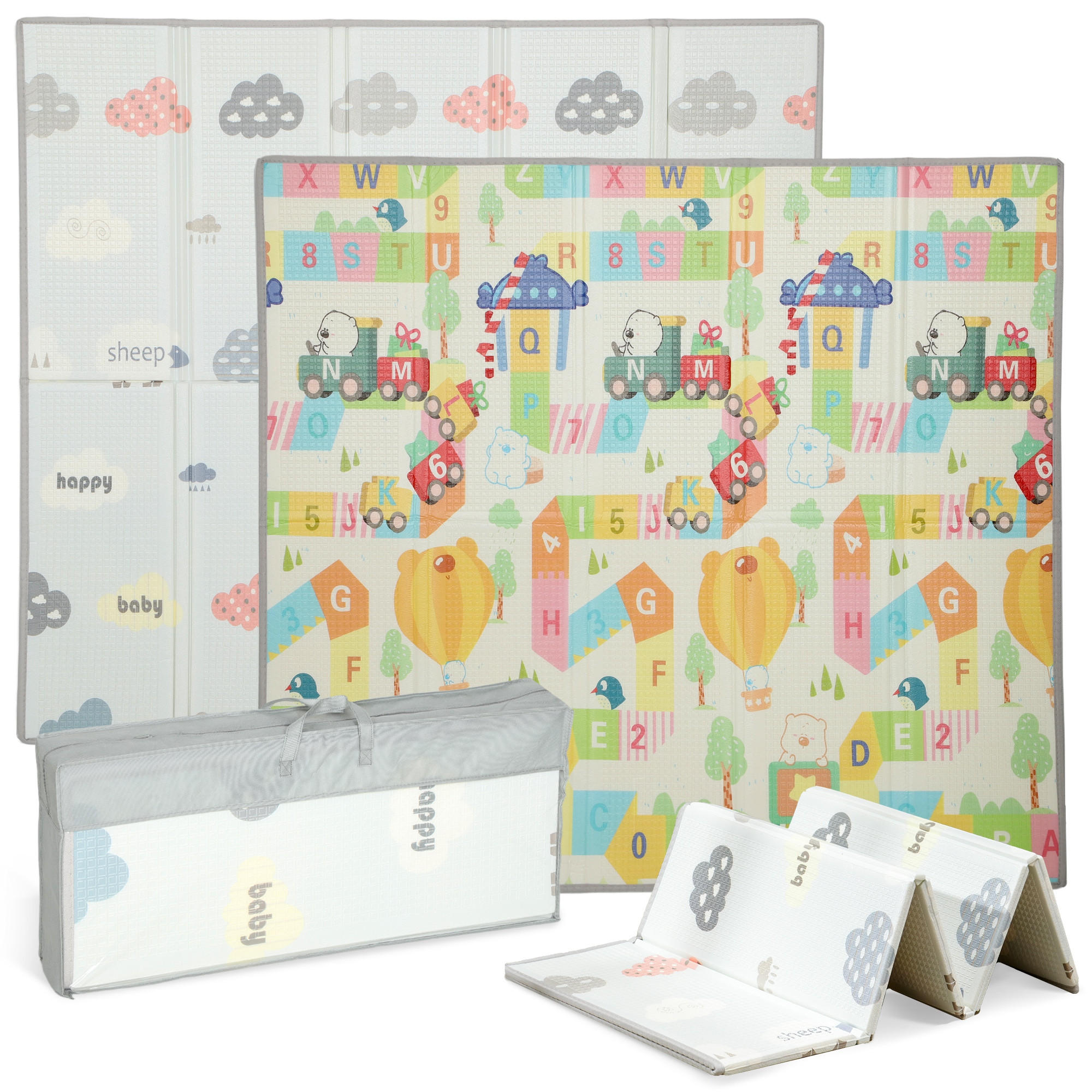 SPIELMATTE DE-18922 faltbar, reversibel, 200x180 cm Multicolor - Multicolor, Kunststoff (180/200cm) - ComfortXL
