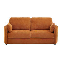 SCHLAFSOFA - 3 Personen - Stoff - Terracotta - - Terracotta, Textil (199/88/97cm) - Vente-Unique