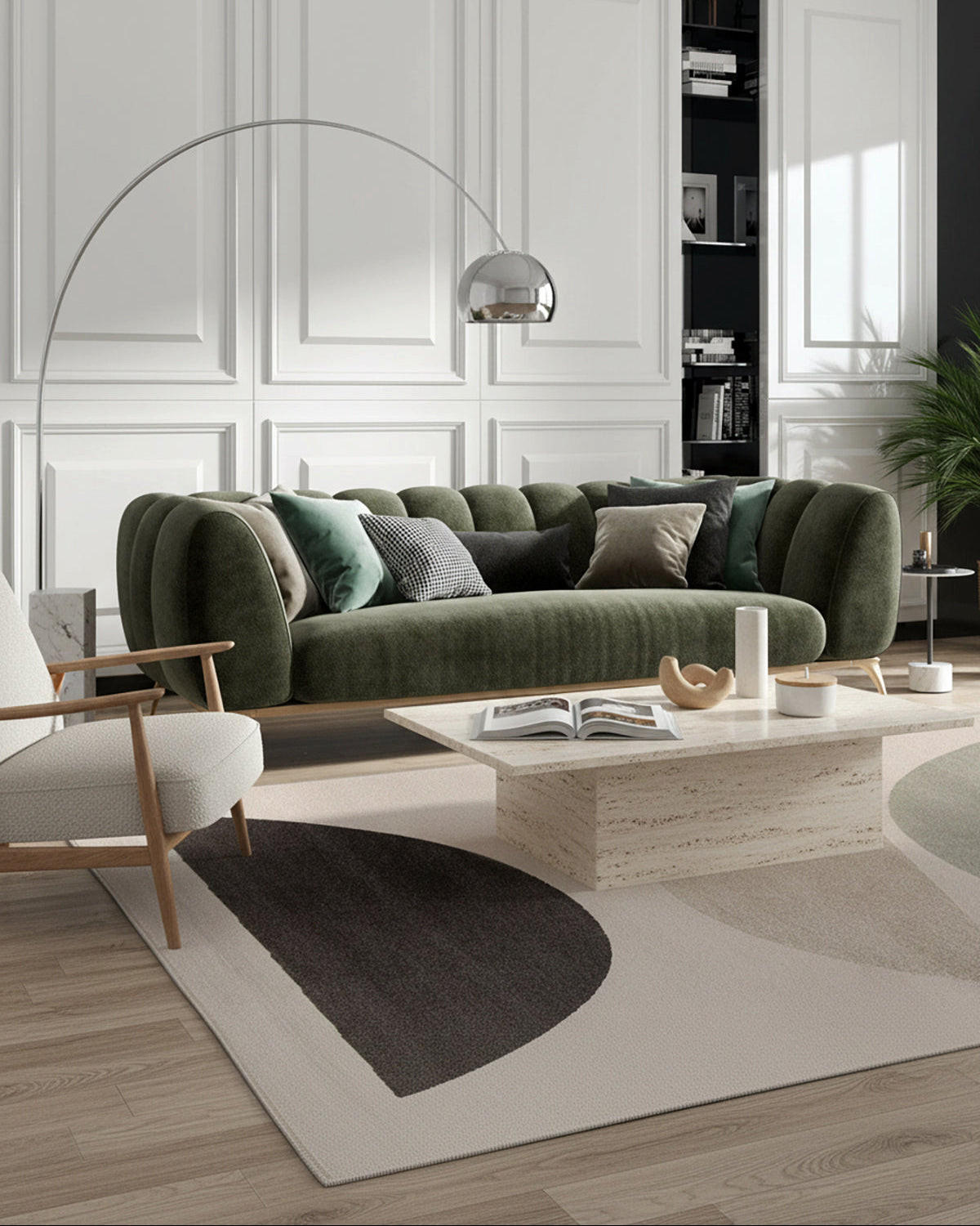 TEPPICH superweich sehr grafisch grün - Grün, Textil (160/230cm) - AFK Living