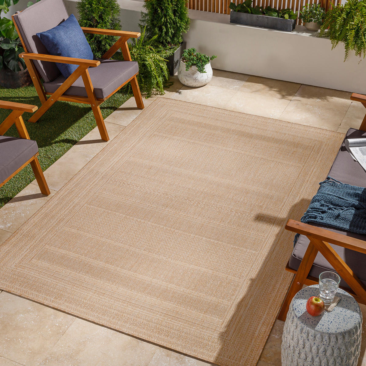 OUTDOORTEPPICH Sierra Jute-Optik 160/213 cm Beige - Beige, Textil (160/213cm) - LIVABLISS