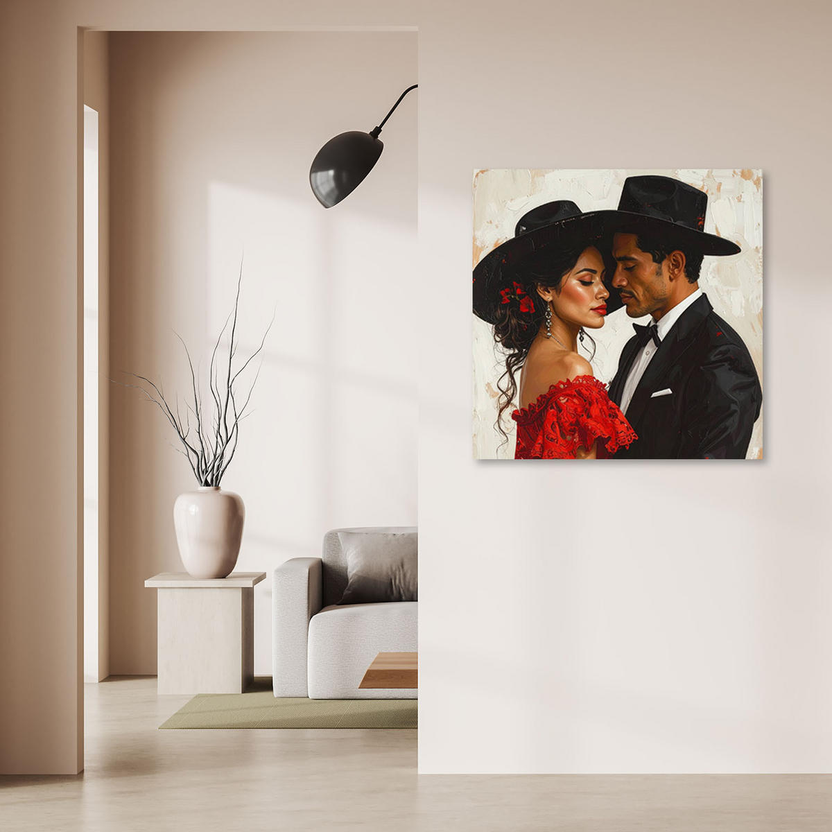 LEINWANDBILD Liebe 50x50cm - Multicolor, Textil (50/50cm) - Feeby