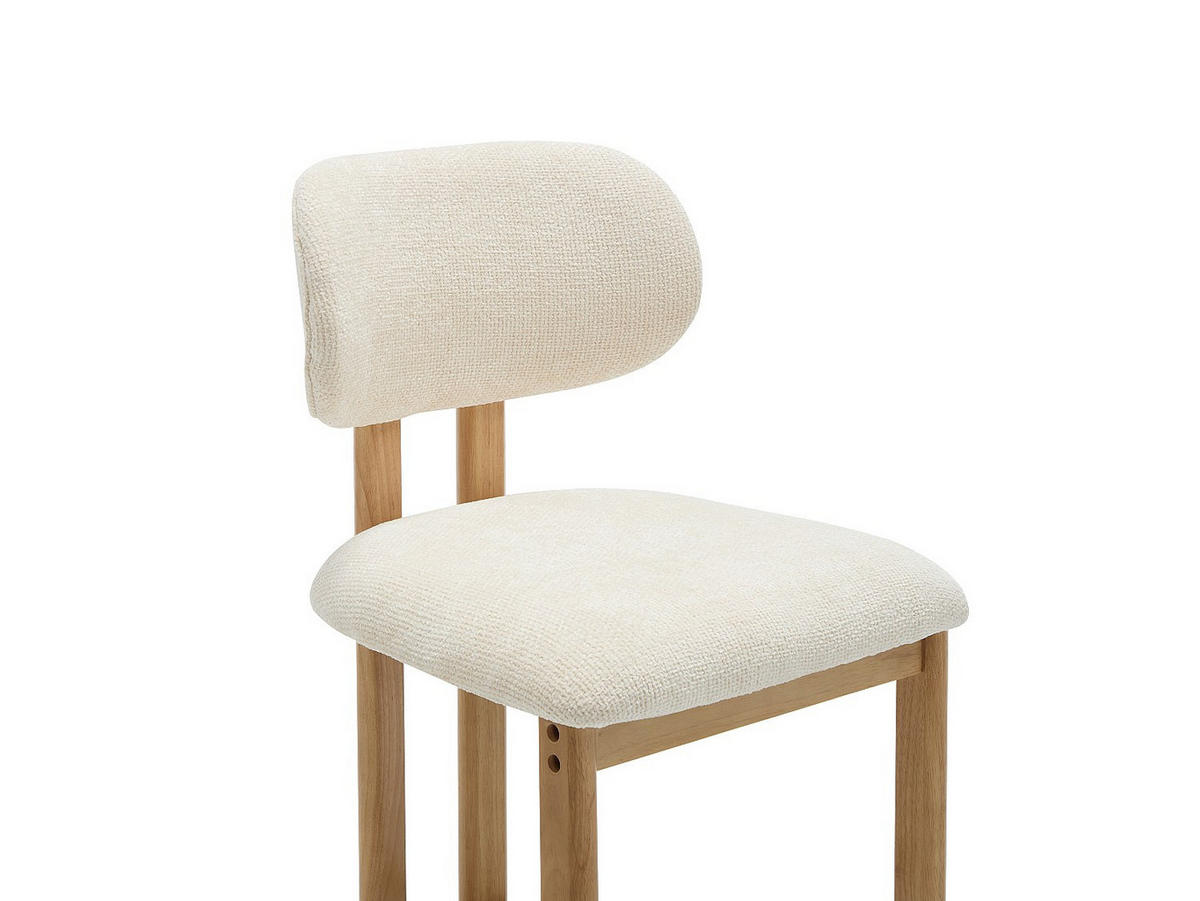 BARHOCKER - 49cm x 52cm - Polyester - cremefarben - YELAZ - Creme, Textil (49/111/52cm) - Vente-Unique